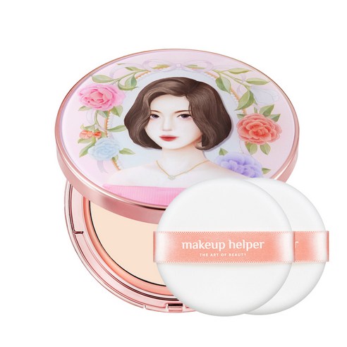 메이크업헬퍼 아트 팩트 오리지널 프로피니쉬 25g 러블리레이첼 + 전용 퍼프 세트, 21호 내추럴베이지, 1개