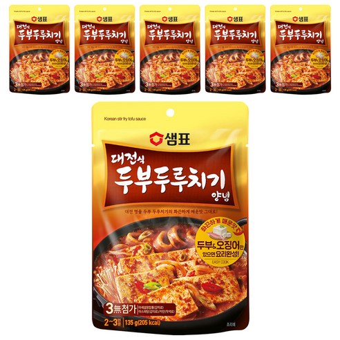 샘표 대전식 두부두루치기 양념, 6개, 135g