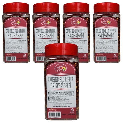내츄럴스파이스 크러쉬드 레드페퍼, 150g, 5개
