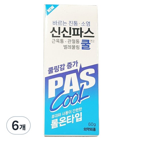 신신제약 신신파스 쿨 연고 60g, 1개입, 6개