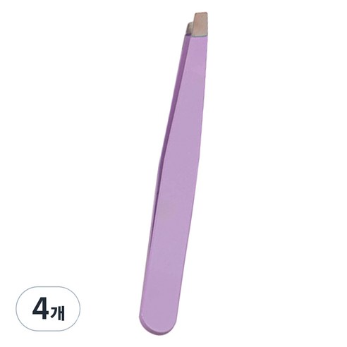 미용 족집게, 4개, 퍼플