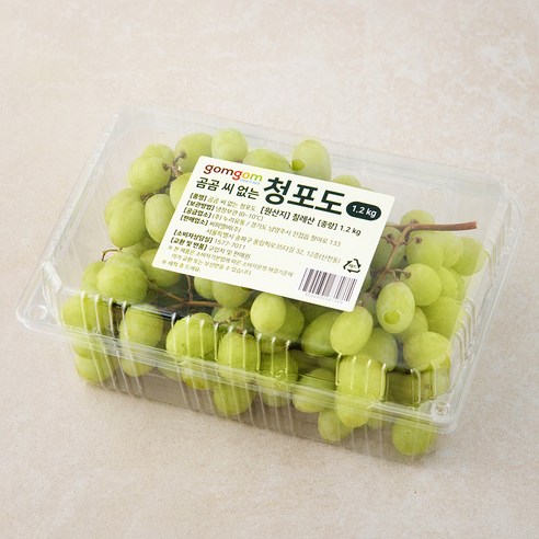 곰곰 씨없는 수입산 청포도, 1.2kg, 1팩