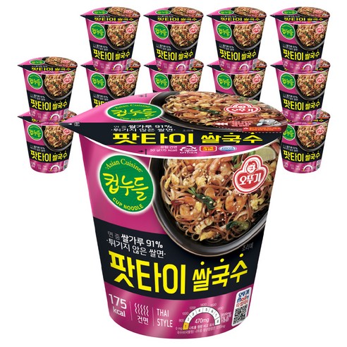 오뚜기 컵누들 팟타이 쌀국수 50g, 15개