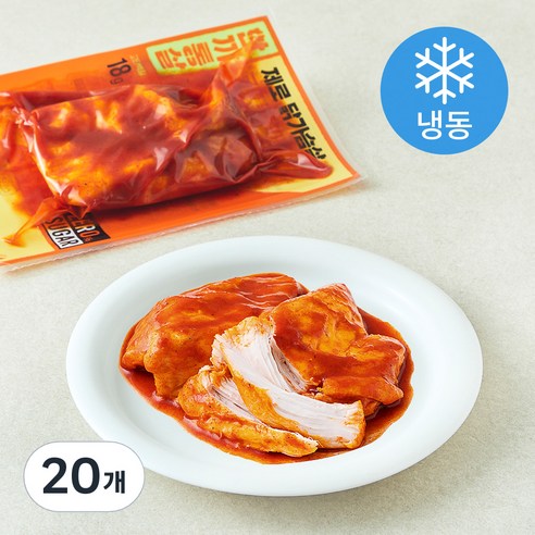 한끼통살 제로 국물 떡볶이맛 닭가슴살 (냉동), 100g, 1개입, 20개