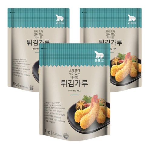 곰표 튀김가루, 1kg, 3개