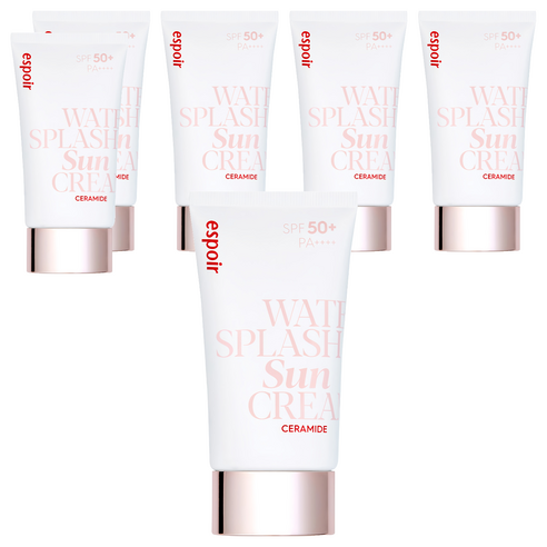 에스쁘아 워터 스플래쉬 세라마이드 선크림 SPF50+ PA++++, 60ml, 6개