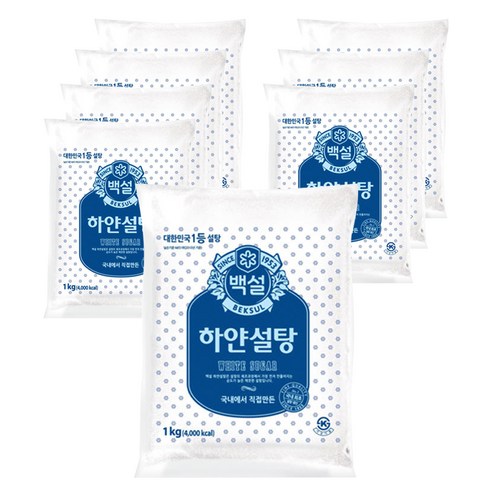 백설 하얀설탕, 1kg, 8개
