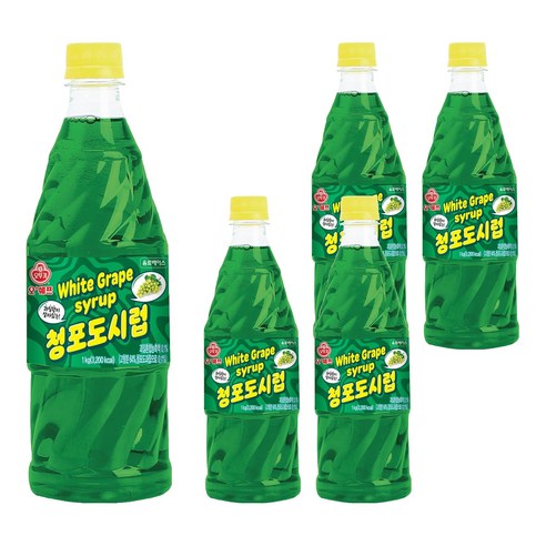 오쉐프 청포도시럽, 5개, 1kg