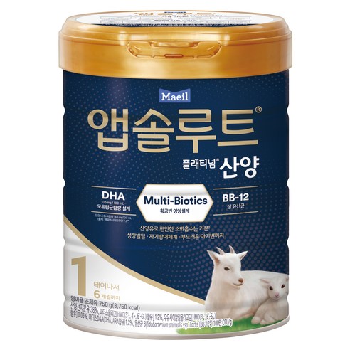 앱솔루트 플래티넘 산양분유 1단계 750g 1개
분유/어린이식품 앱솔루트 플래티넘 산양분유 1단계 750g 1개
분유/어린이식품