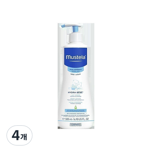 무스텔라 이드라 베베 바디로션, 500ml, 4개
