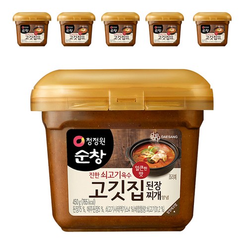 [K쇼핑]청정원 고깃집 된장, 450g, 6개