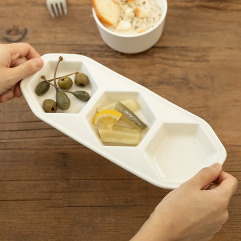 쓰임 마리벨 나눔접시, 크림화이트, 1개