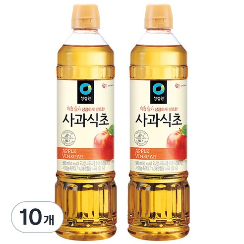 청정원 사과식초, 500ml, 10개