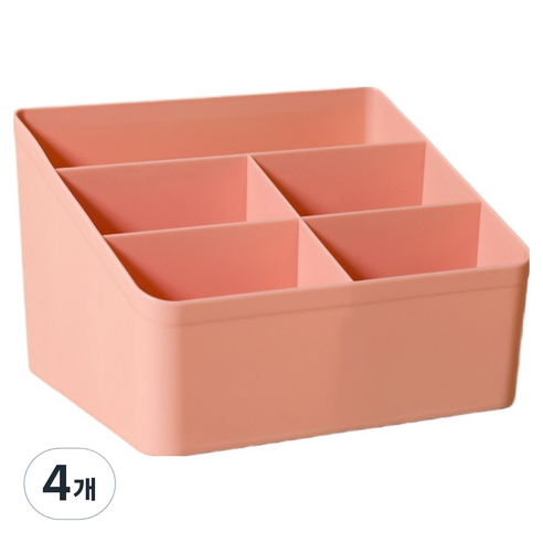 코레시스 다용도 깔끔 연필꽂이 책상 오거나이저, 5칸 핑크, 4개