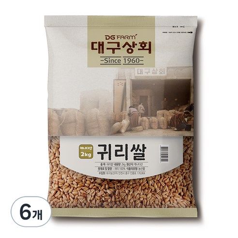 대구상회 귀리쌀, 2kg, 6개