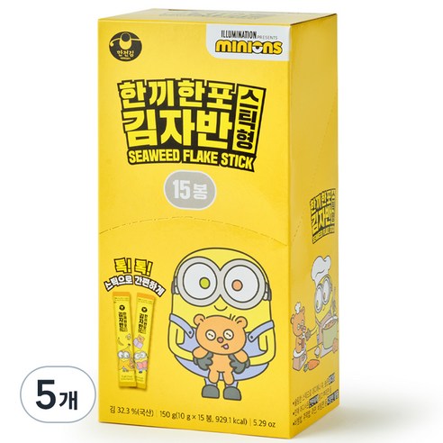 만전김 미니언즈 한끼한포 스틱 김자반, 150g, 5개