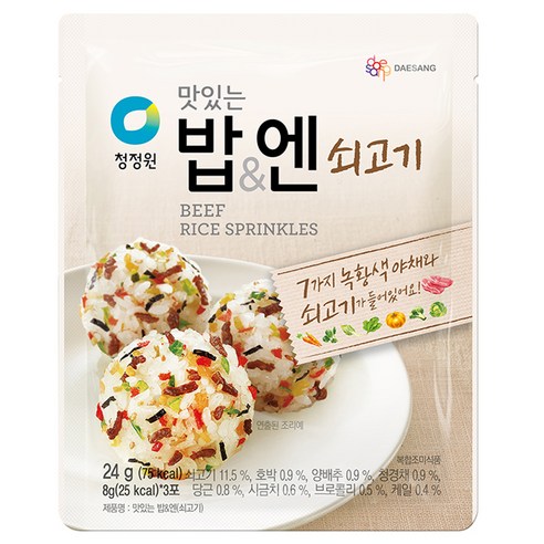 청정원 맛있는밥&엔 쇠고기, 24g, 4개
