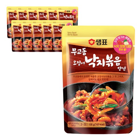 샘표 별미여행 무교동 오징어 낙지볶음 양념, 130g, 12개