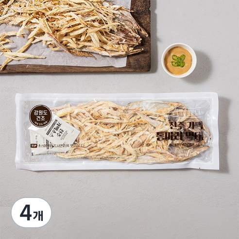 전주가맥 국내건조 통마리 먹태, 120g, 4개