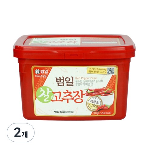 범일 찰 고추장, 3kg, 2개
