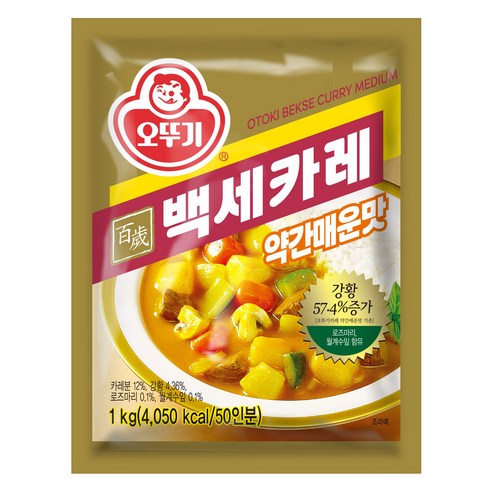오뚜기 백세카레 약간매운맛, 1kg, 1개