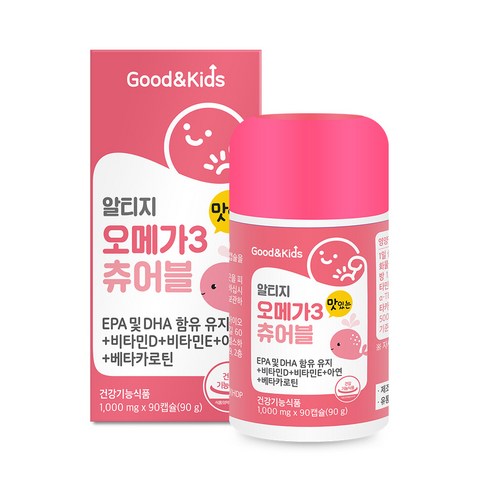 굿앤키즈 맛있는 오메가3 츄어블 90캡슐 1박스, 1개, 90g