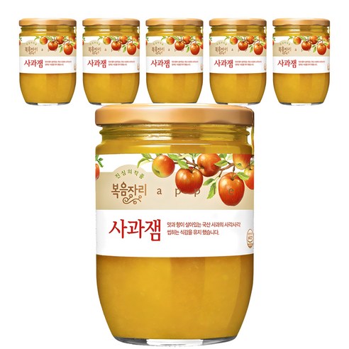[복음자리] 과일잼(사과잼), 620g, 6개
