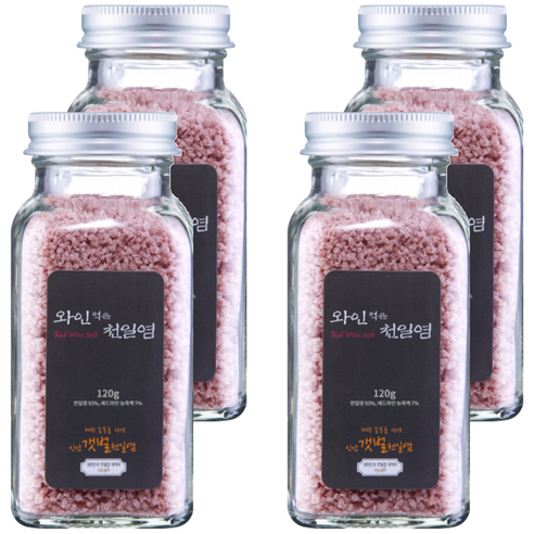 손봉훈신안갯벌천일염 솔트레인보우 천일염, 120g, 4개
