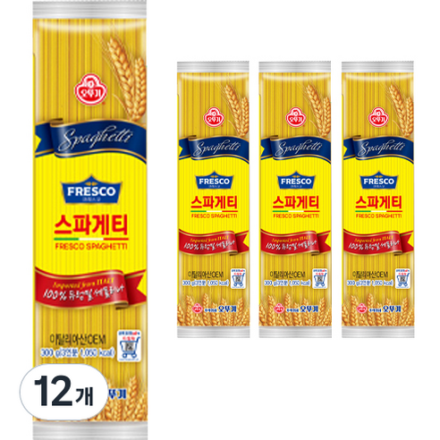 오뚜기 프레스코 스파게티, 300g, 12개