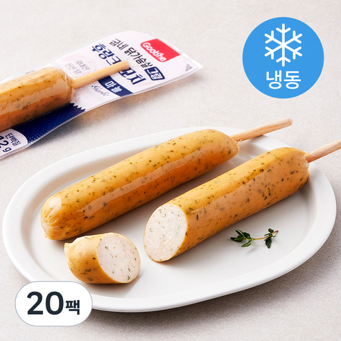 굽네 닭가슴살 그릴 후랑크 꼬치 마늘 (냉동), 70g, 20팩