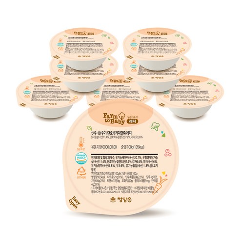 팜투베이비 레디 실온 이유식 후기 9~11개월, 단호박가지닭죽, 100g, 8개