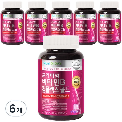 뉴트리디데이 프리미엄 비타민B 컴플렉스 골드, 90정, 6개