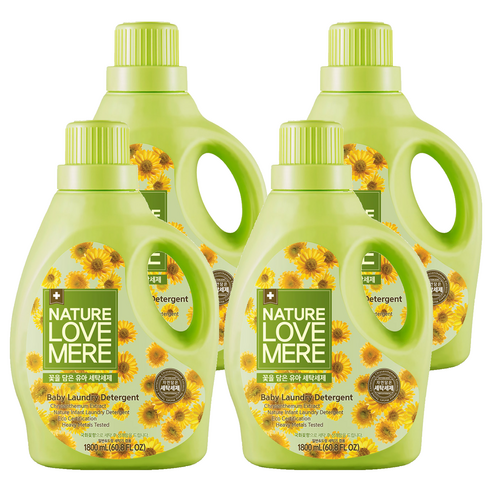 네이쳐러브메레 꽃을 담은 세탁세제 국화꽃향 1800 ml, 1.8L, 4개