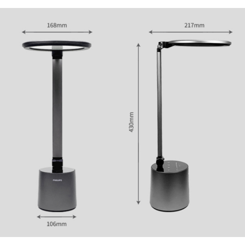 필립스 LED 다윈 스탠드: 눈부심 방지, 밝기 조절, 각도 조절 가능한 고품질 LED 조명