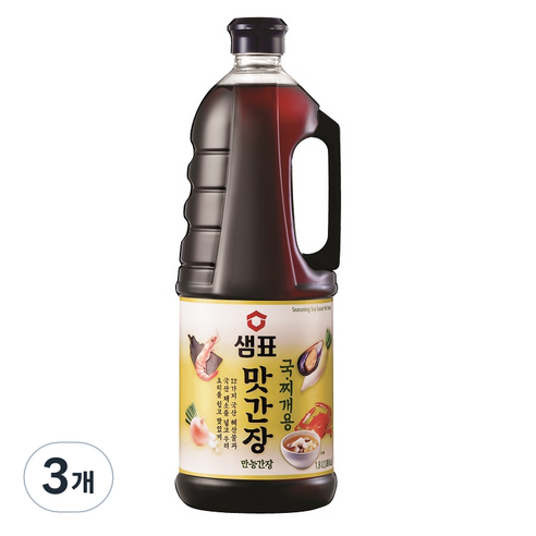 샘표 맛간장 국찌개용, 1.7L, 3개