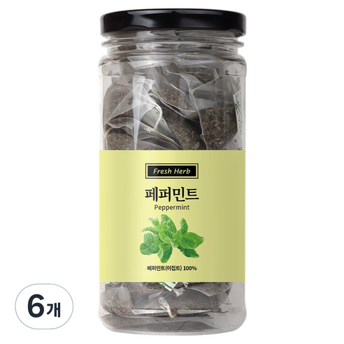 신선약초 페퍼민트 삼각티백, 20개입, 6개