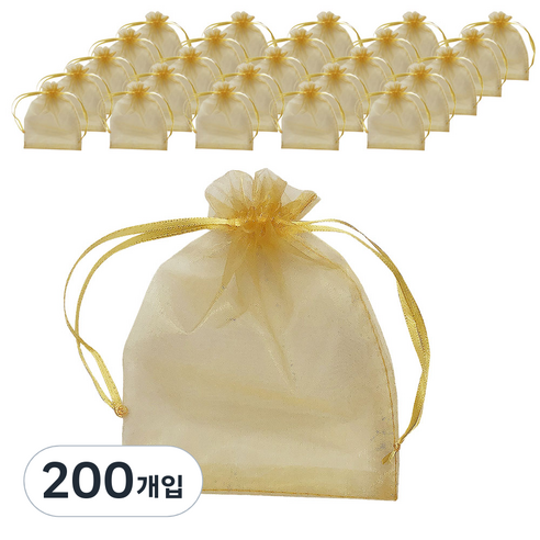 미르코리아 망사주머니 5호, 골드, 200개입