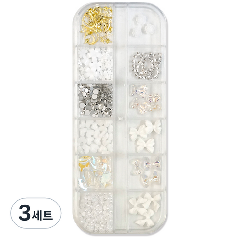 바르나 네일파츠스톤 12칸 세트, 3세트, B타입