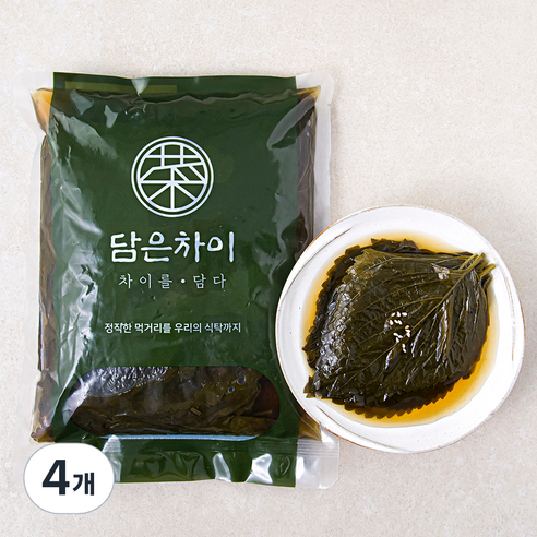 담은차이 간장깻잎 장아찌, 1kg, 4개