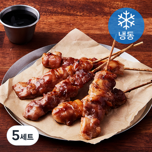 푸드장 순살닭꼬치 닭살 200g + 데리야끼 소스 30g 세트 (냉동), 230g, 5세트