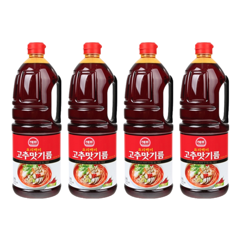 해표 요리백미 고추맛기름, 1.8L, 4개