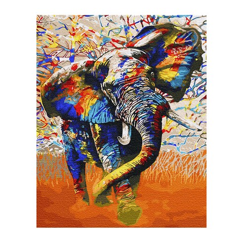 플레이어바웃 DIY 명화 그리기 세트 40 x 50 cm, 몽환 코끼리