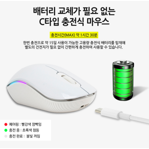 무소음의 자유, C타입 충전으로 완성하는 완벽한 무선 마우스 경험