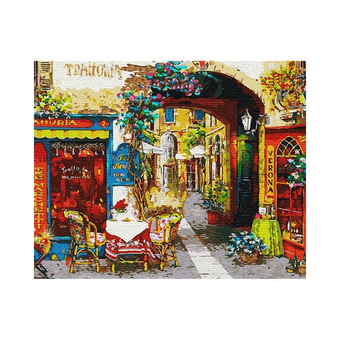 플레이어바웃 DIY 명화 그리기 세트 40 x 50 cm, 카페 거리