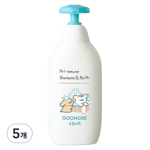 궁중비책 유아용 프리뮨 샴푸 앤 바스, 350ml, 5개