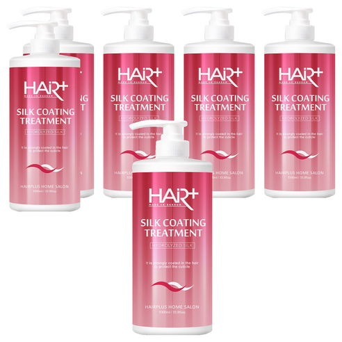 헤어플러스 실크 코팅 트리트먼트 로즈베리 머스크 향, 1000ml, 6개