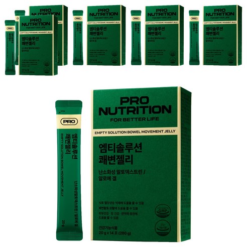 프로뉴트리션 엠티솔루션 쾌변젤리 사과맛, 14회분, 280g, 6개