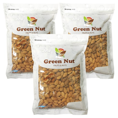 그린너트 생 아몬드, 500g, 3개