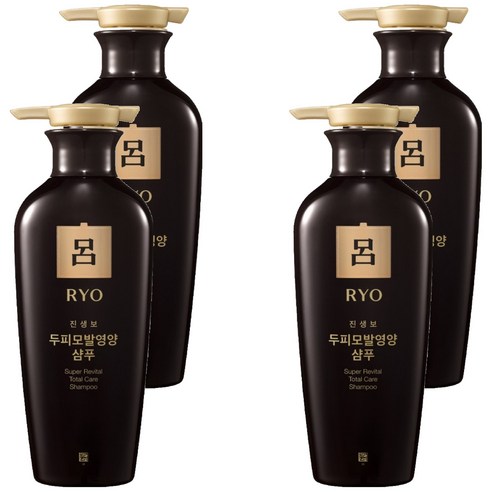 려 진생보 두피모발영양 샴푸, 400ml, 4개
