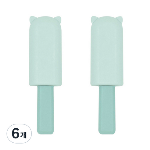 애니멀 먼지 제거 브러쉬, 고양이 그린, 6개